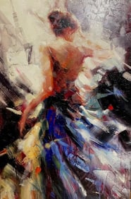 Unframed Wall Art, Print on Canvas, Elegant Female Figure