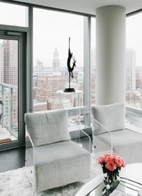 Mitchell Gold & Bob Williams Lucite Lucy Swivel Chairs – A Pair