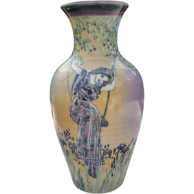 1979 Santa Barbara Ceramic Design (SBCD) Hand-Painted Vase – Signed by Artist