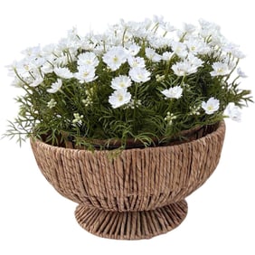 Handwoven Water Hyacinth Round Basket  or Planter – Made in Vietnam