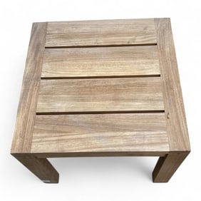 Restoration Hardware Aegean Natural Teak Side Table, 20in Square