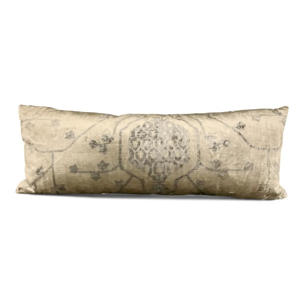 Restoration Hardware Velvet Oushak Vine Lumbar Pillow – 14” x 36” – Like New (1 of 6)