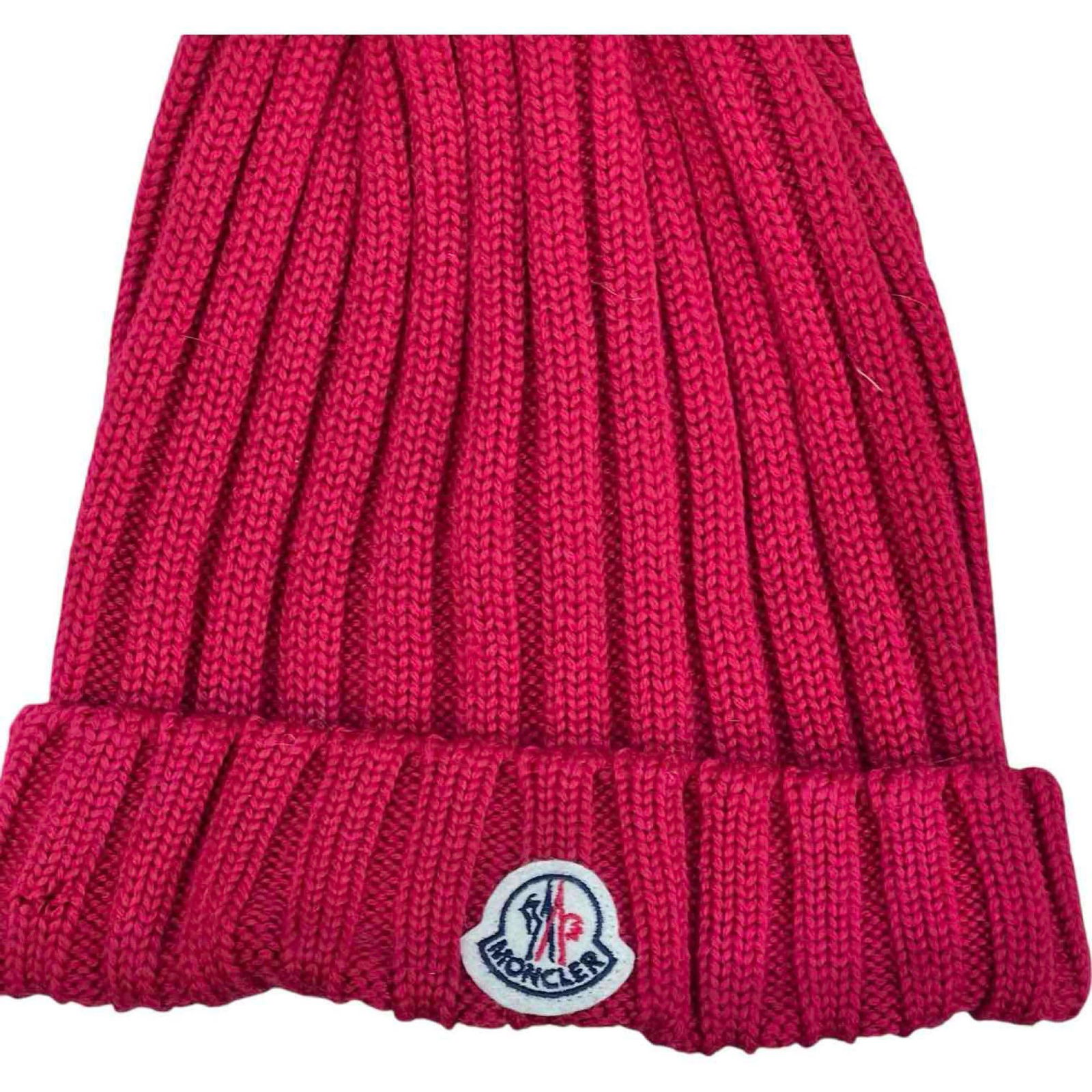 Authentic Moncler Knit Beanie with Fur Trim (1 of 5)