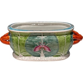 Hand-Painted Chinese Famille Verte Foot Bath Planter