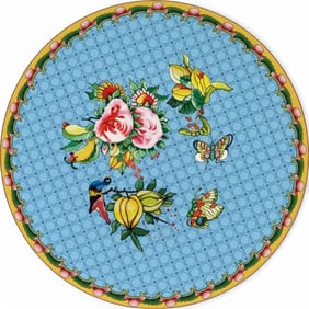 Contemporary Fine Bone Famille Rose China 8" Salad Plate – Set of 8