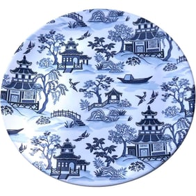 Blue and White Melamine Tableware Collection – Mix & Match, Set of 8, After Blue Willow Motif