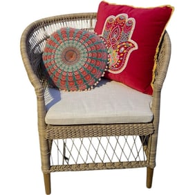 Pair of Bohemian Embroidered Accent Pillows