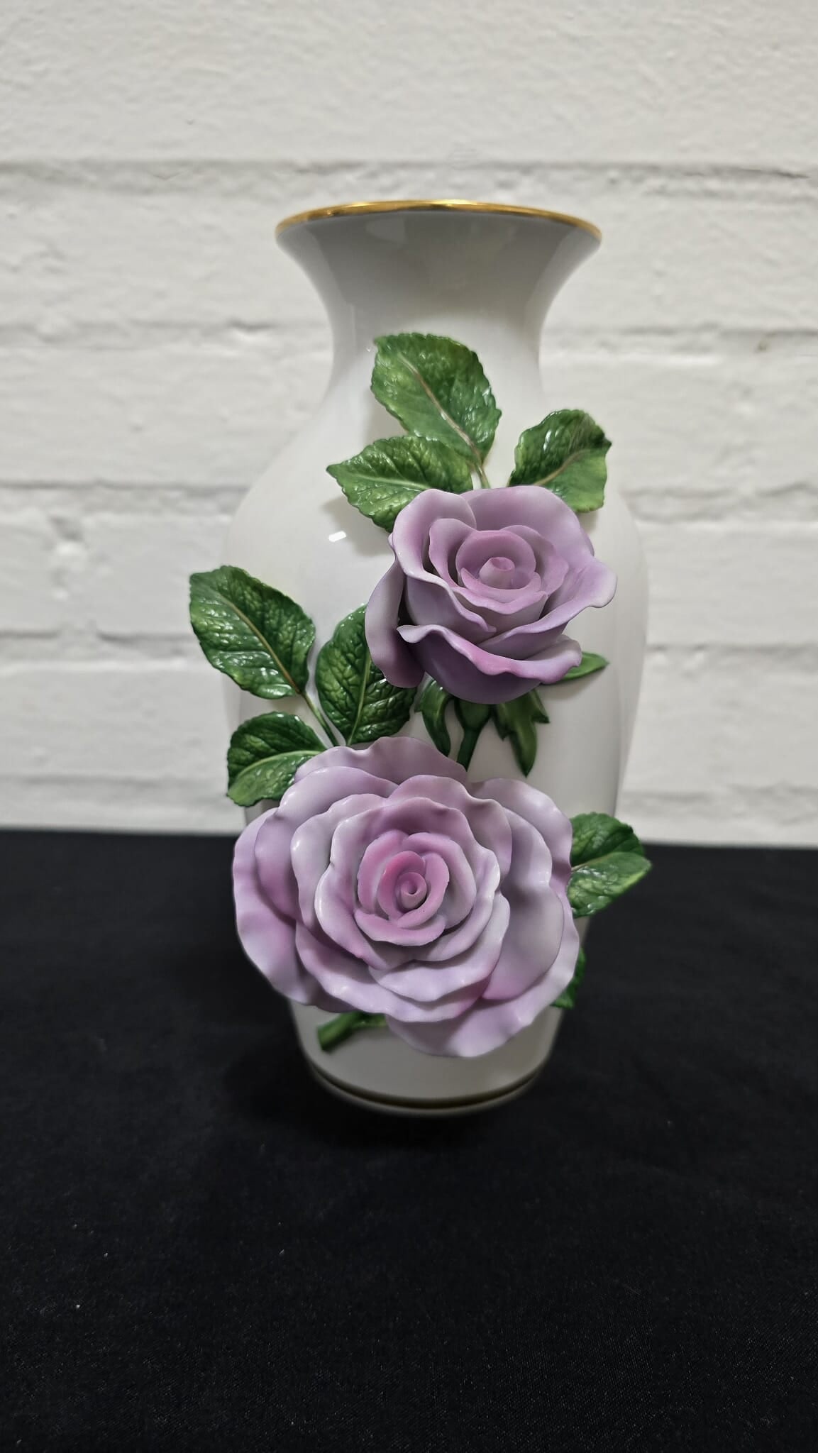 Sterling Silver Rose – Limited Edition Vase by Rosanne Sanders (1985) (1 of 6)
