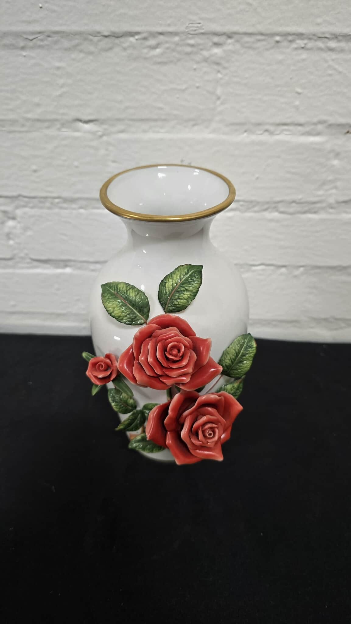 Princess Rose Vase by Rosanne Sanders – Franklin Porcelain (1984) – Limited Edition (1 of 4)