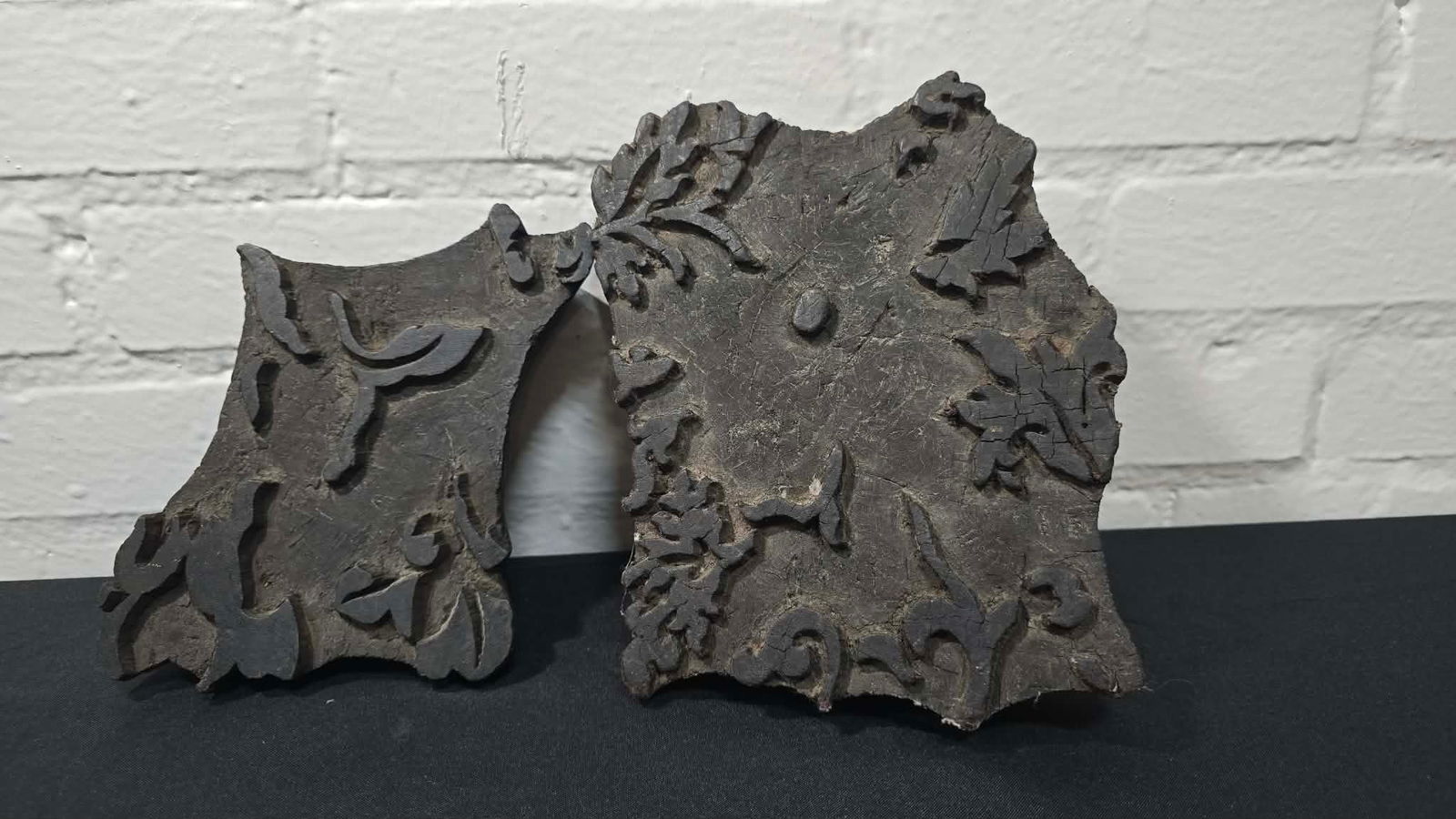 Vintage Hand-Carved Wooden Printing Blocks (1 of 8)