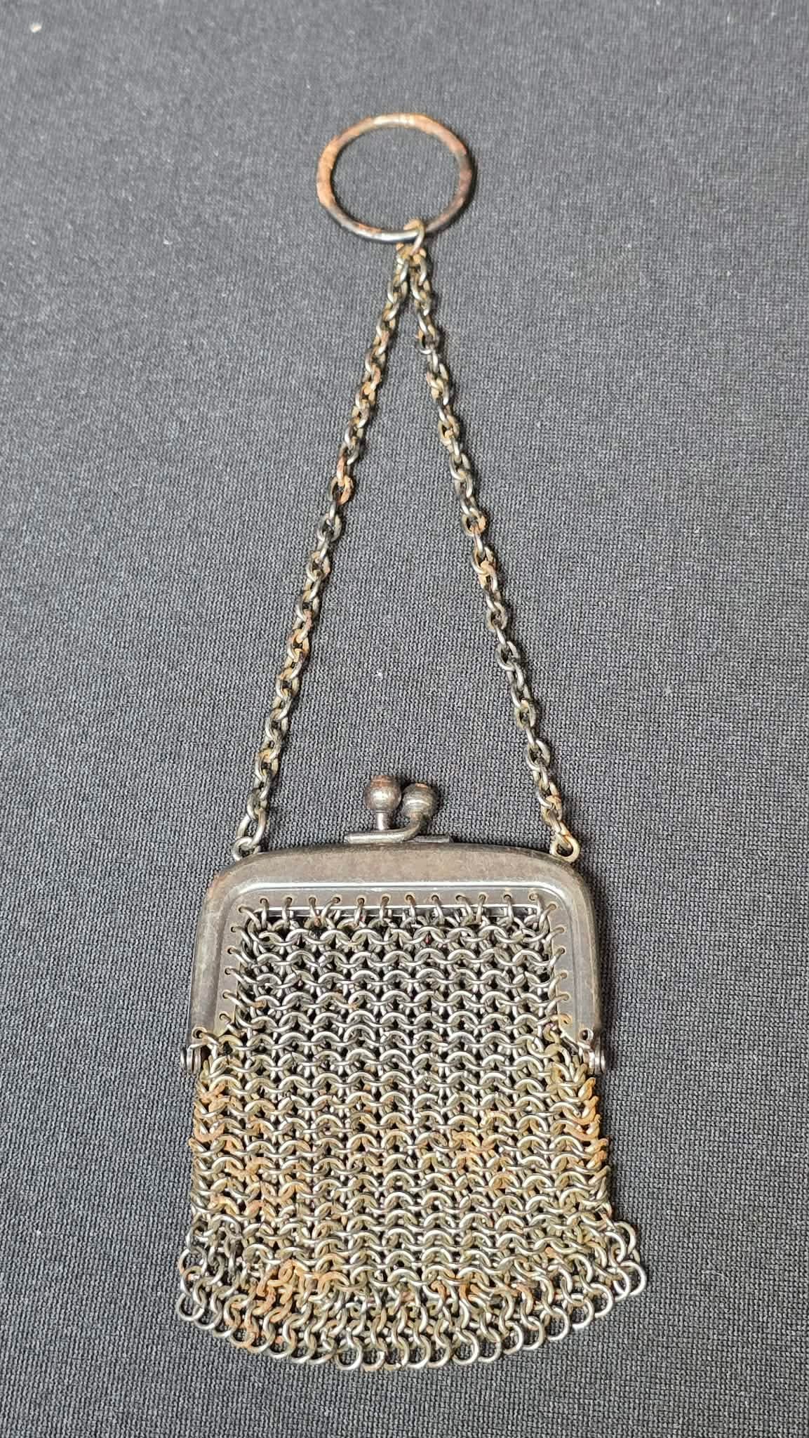 Antique gun metal mesh coin purse (1 of 3)