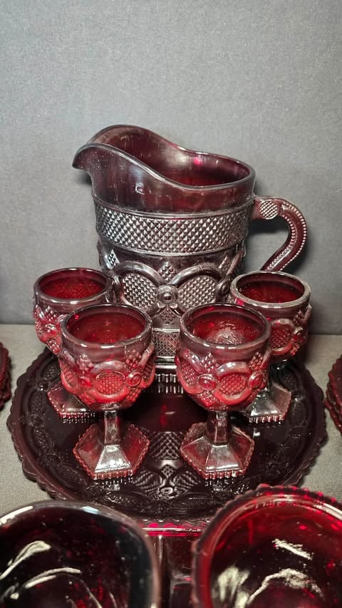 Avon 1876 Cape Cod Ruby Red Glassware Collection (Large Assortment) - 2
