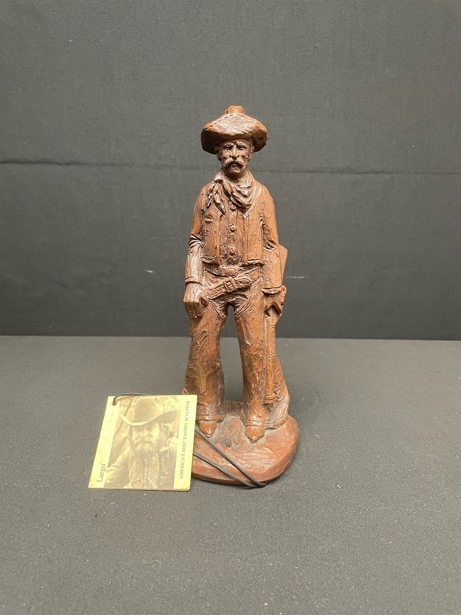 Slade Trail Boss of the Flying S.A.C. Ranch: "Open mesas, Blue Skies, the Big Country, the Independence and Drive of the American Cowboy - to capture this in a man's face and hands is what I have dedicated my life to." This is the artist