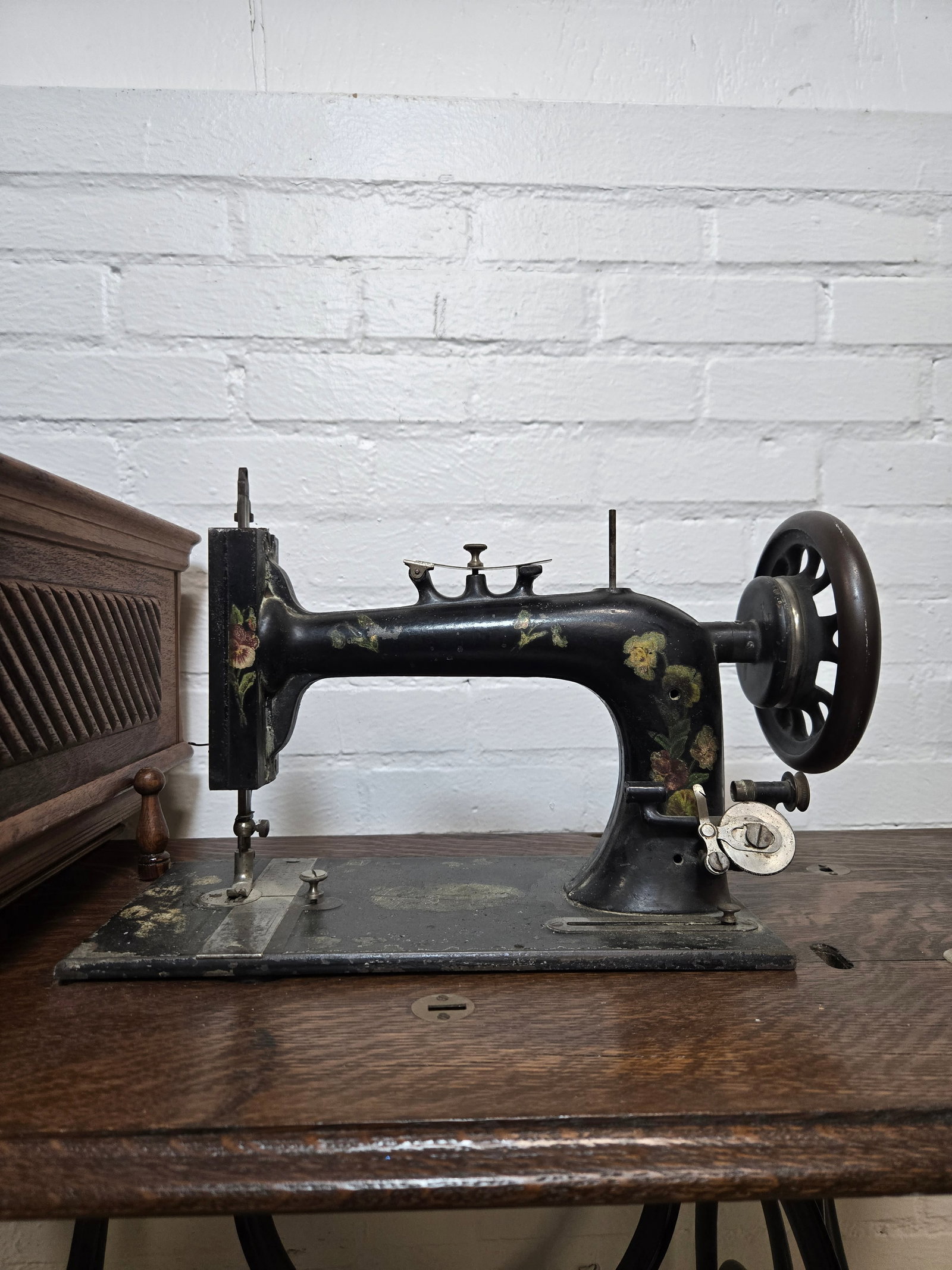 Antique Sewing Machine Table - 2