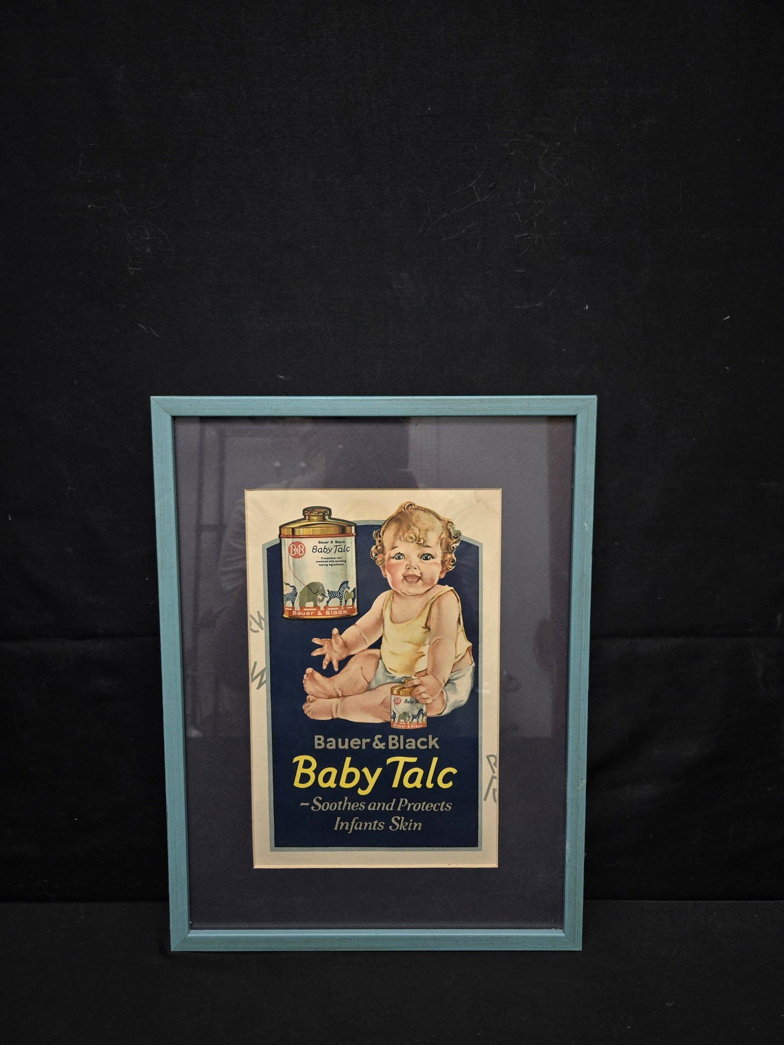 Vintage Bauer & Black Talc Powder Ad Framed (1 of 2)