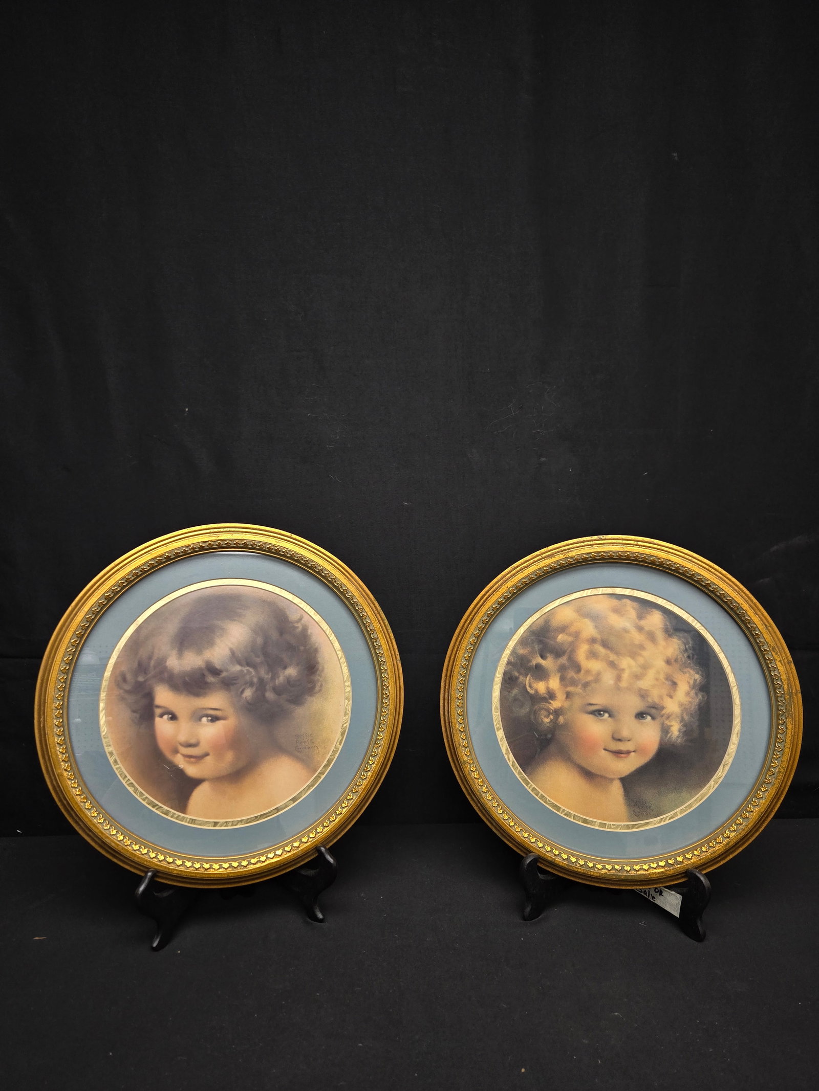 Bessie Pease "Mischief" & "Sunbeam" Paintings (2PC) (1 of 3)