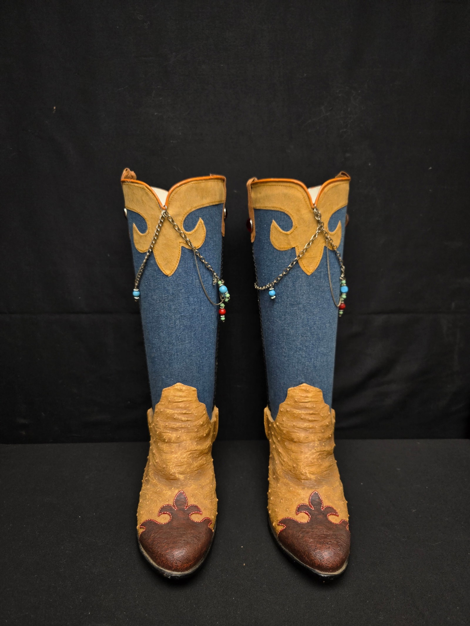 Resin Cowgirl Boot Vase Pair (2pc)