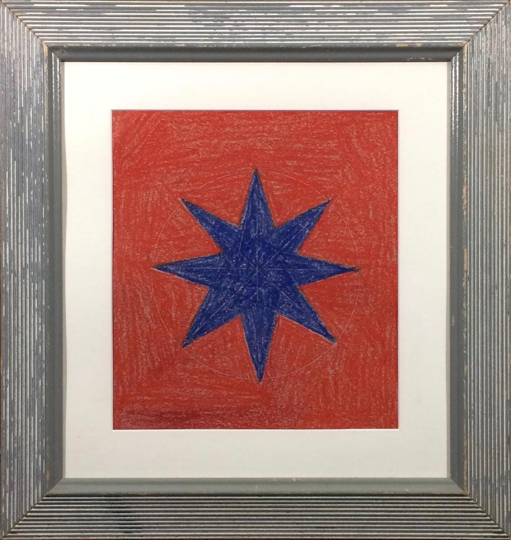 Eddie Arning (1898–1993): Star c. 1950 crayon on paper 11x10 19x18.5 private collection