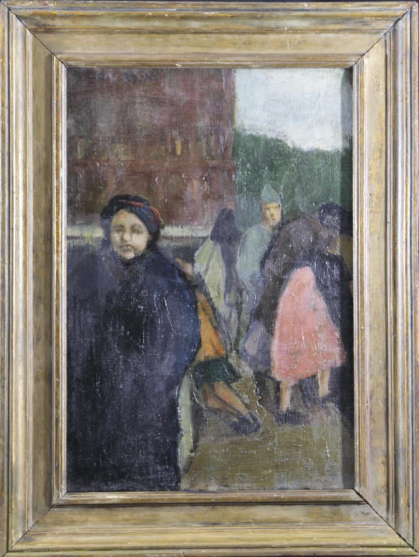 Eric J. Ryan (1930-1971): Pennsylvania Train Station c.1955 oil on canvas 20x14 26x19.5 signed upper left Private collection, Eric J Ryan was Chairman of the Fine Arts Dept of Colgate University.