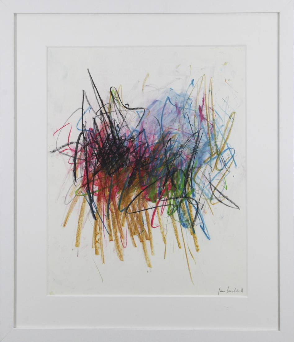 Attributed to Joan Mitchell (1925 - 1992): Untitled c. 1990 pastel on paper 20.75x16.25 29x24.5 signed lower right Private collection