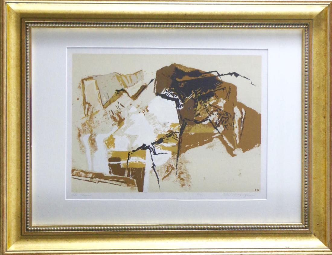 Ethel Magafan (1916 - 1993): "The Chasm" 3/28 11.5"x15" Serigraph framed Signed lower right