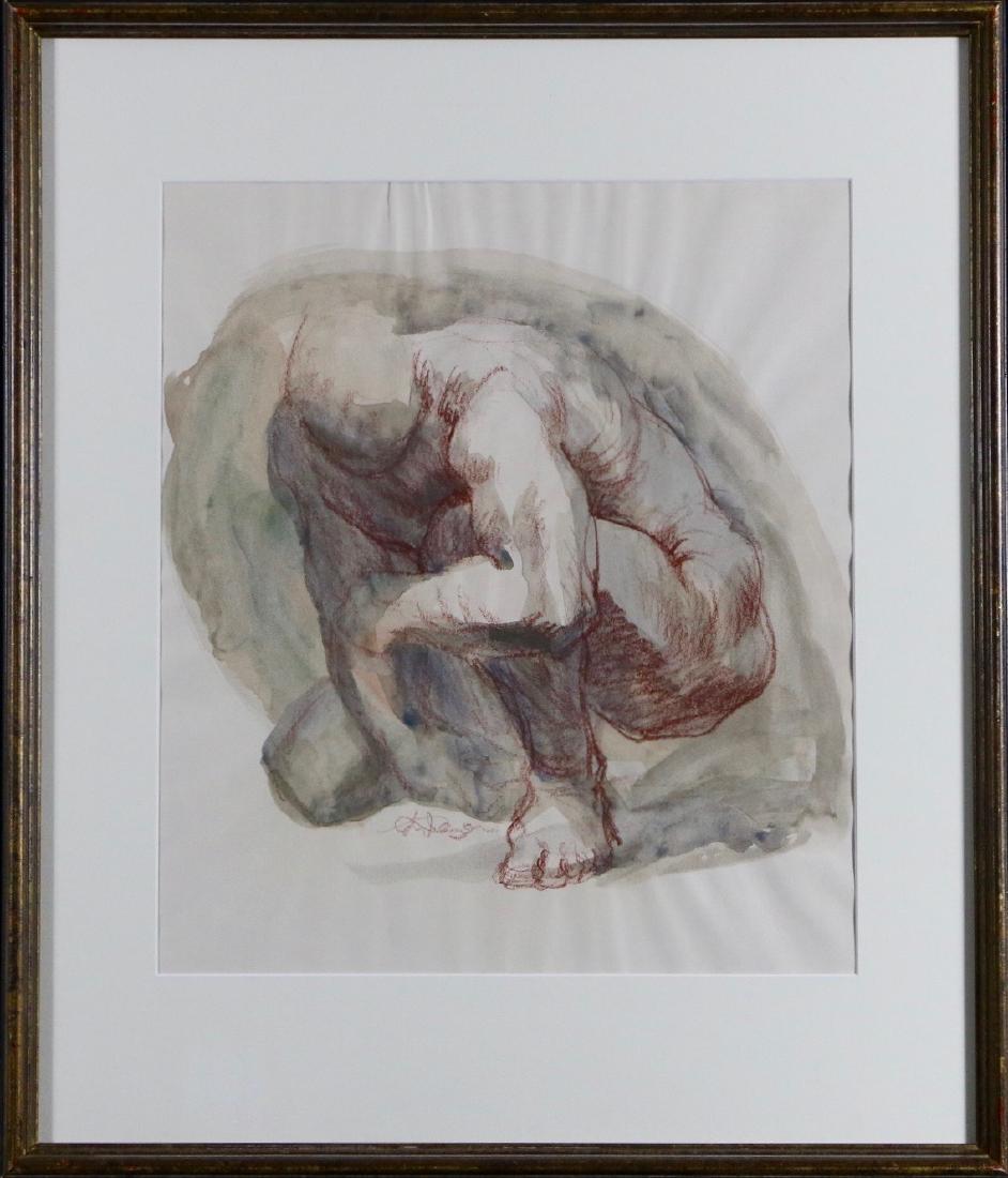 Gustav Rehberger (1910 - 1995): "untitled" 16"x14" Mixed Media framed Signed lower right