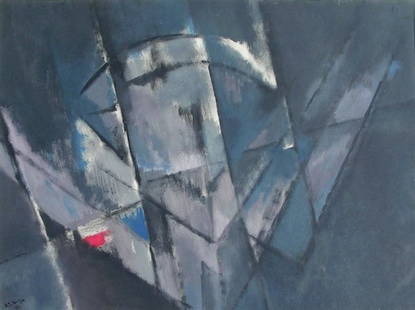Robert Jay Wolff (1905-1977): Painting Title: Abstraction, 1946 Medium: gouache Size: 15 x 18 1/2 Signed: signed and dated lower left