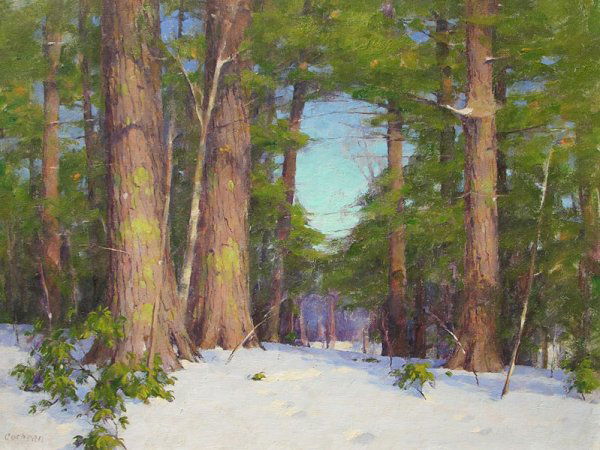 Allen Dean Cochran (1888-1971): Painting Title: Winter Landscape c.1930 Medium: oil on canvas Size: 12 x 16 Signed: signed lower left