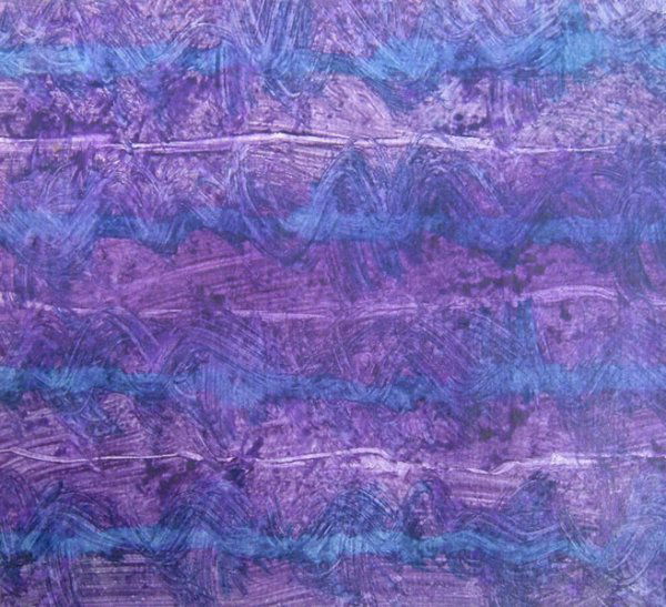 Konrad Cramer (1888-1963): Painting Title: Textile Design with Violet and Indigo c.1915 Medium: gouache Size: 6 x 6 Signed: estate stamped on back