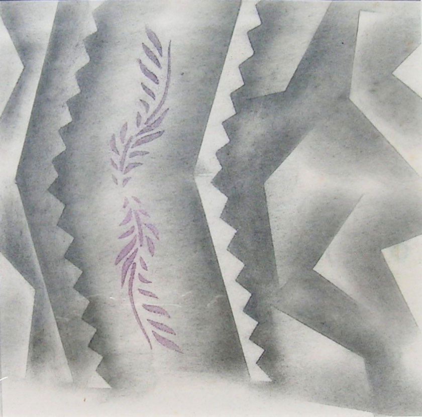 Konrad Cramer (1888-1963): Title: Abstract Design c.1915 Medium: graphite and watercolor Size: 7 1/2 x 7 1/2 Signed: signed on reverse