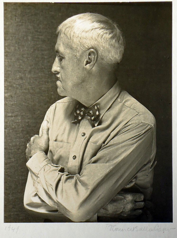 Florence Ballin Cramer (1884 - 1962): Title: Portrait of Konrad Cramer Date: 1949 Medium: Silver Gelatin Print Size: 18x14 All lots are framed unless otherwise indicated.