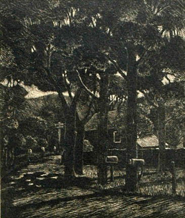 John Ward McClellan (1908 - 1986): Title: Zena Date: 1937 Medium: wood engraving Size: 7x6 Signature: SLR All lots are framed unless otherwise indicated.