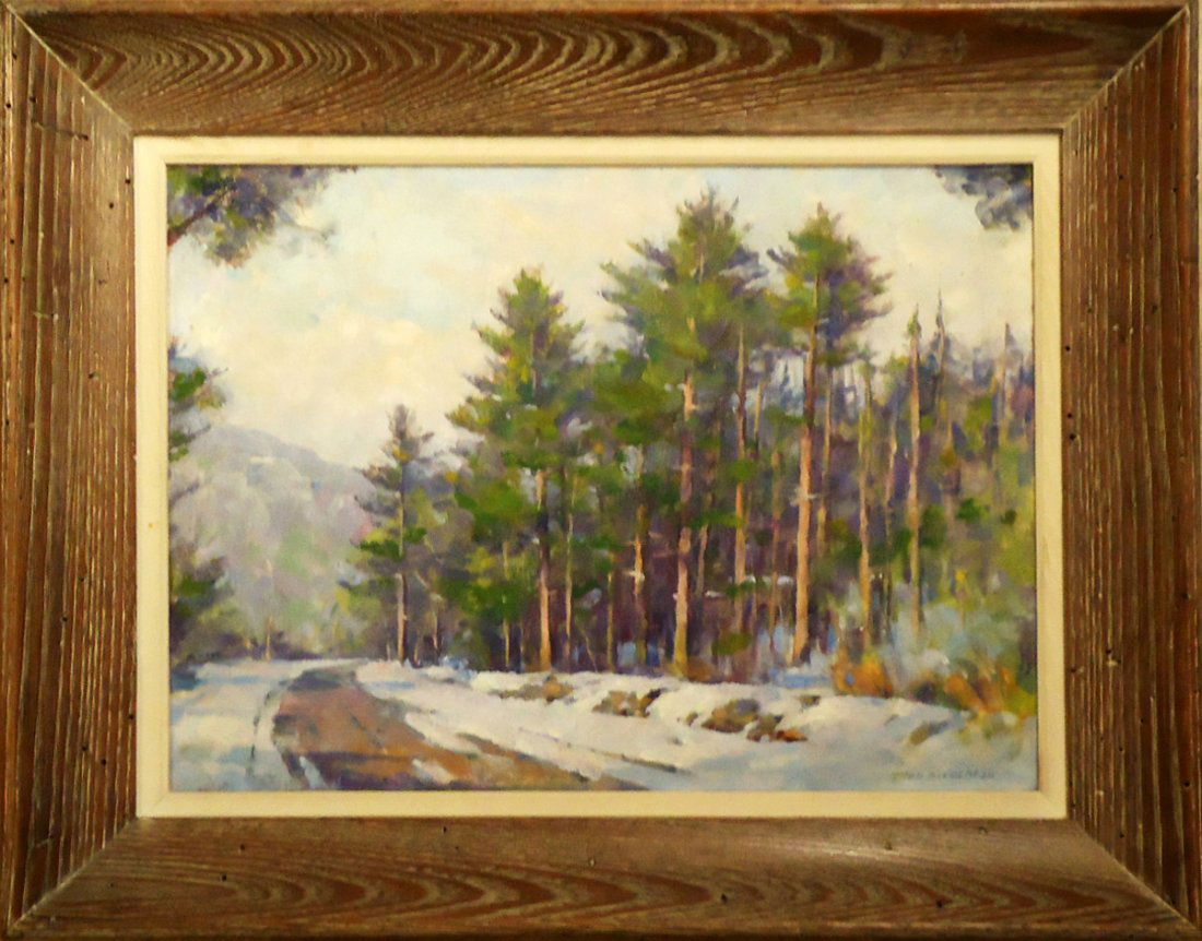 Allen Dean Cochran (1888 - 1971): Painting Title: Woodstock Landscape c. 1940 Medium: Oil on board Size: 12x16 Frame Size: 17x21 Signed: Signed Lower Right Provenance: Private Collection