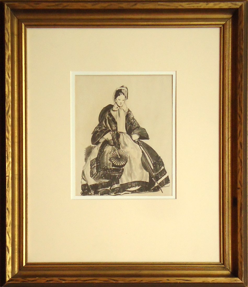 George Wesley Bellows (1882 - 1925): Painting Title: The Wind That Bloweth 1921 Medium: Conte crayon Size: 11 1/4 x 9 in. Frame Size: 26 1/2 x 22 1/2 in. Signed: SLR Provenance: Private Collection