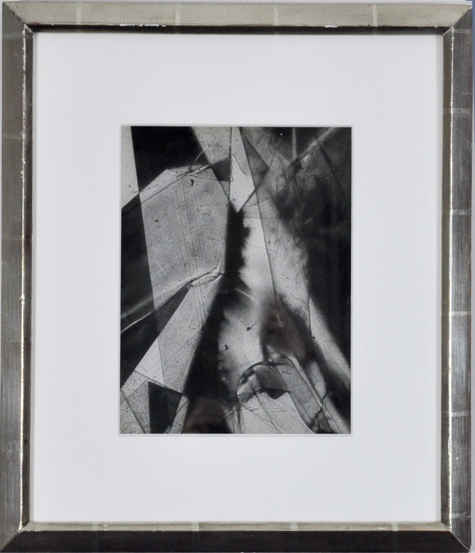 Konrad Cramer (1888 - 1963): Title: Abstraction Abyss c. 1950 Medium: photograph Size: 8x10 Size in Frame: 17.75x15.25 Signed: