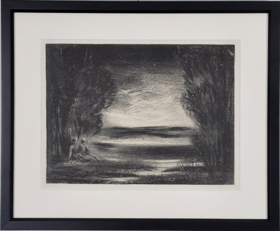 Konrad Cramer (1888 - 1963): Title: Untitled, 1935 Medium: lithograph Size: 10x13.75 Size in Frame: 17x20.5 Signed: signed lower right