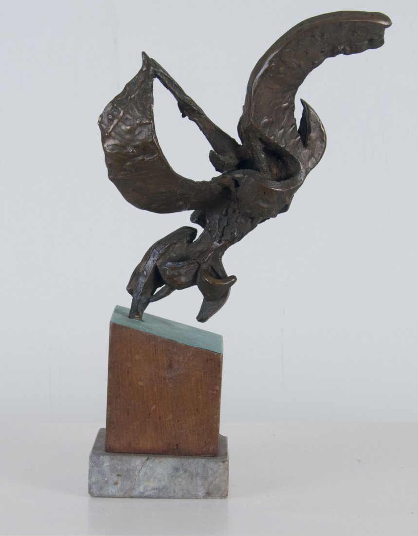 Edward Chavez (1917 - 1995): Title: Icarus c. 1960 Medium: Bronze Size: 12high Size in Frame: Signed: signed