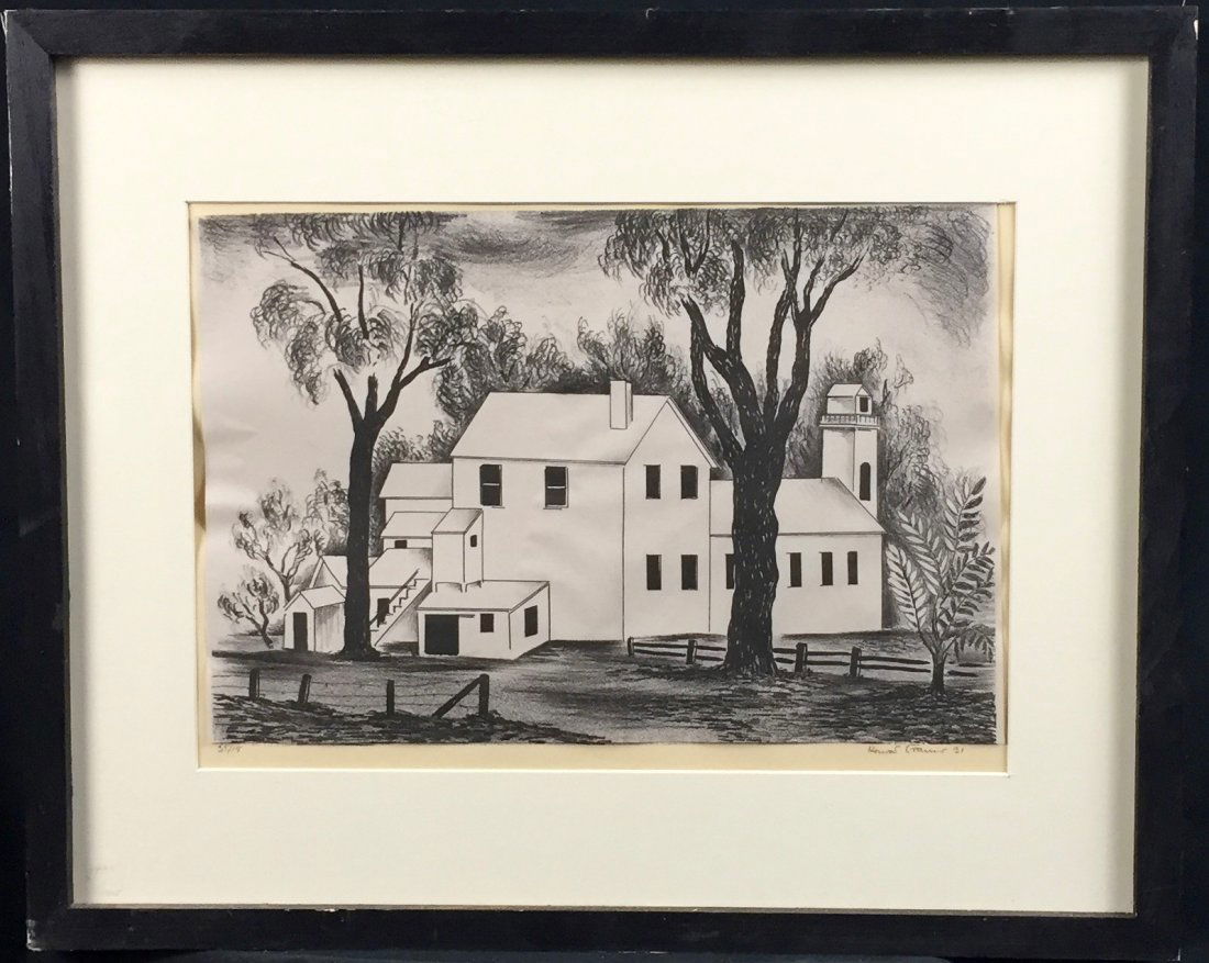 Konrad Cramer (1888-1963): Farm House, 1931, Lithograph 15/35, 9.75x15.4, signed and dated lower right, Provenance: private collection, very good condition