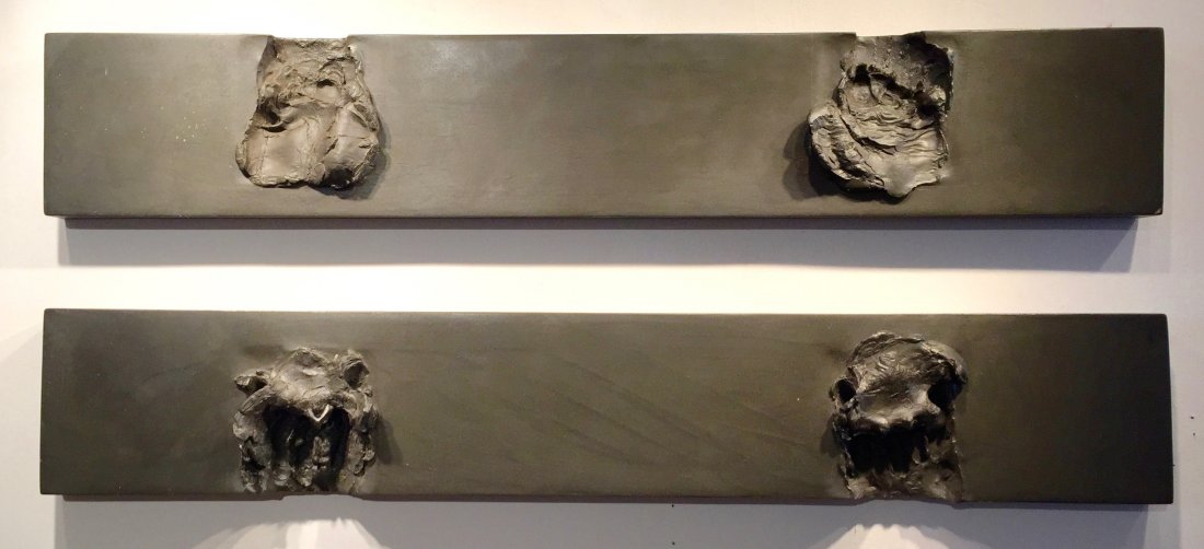 Robert Morris (1931-): Hands Dyptic, c. 1970, fiberglass and oil on wooden panels, 2 panels: 48.8ea, Proveance: private collection, excellent condition