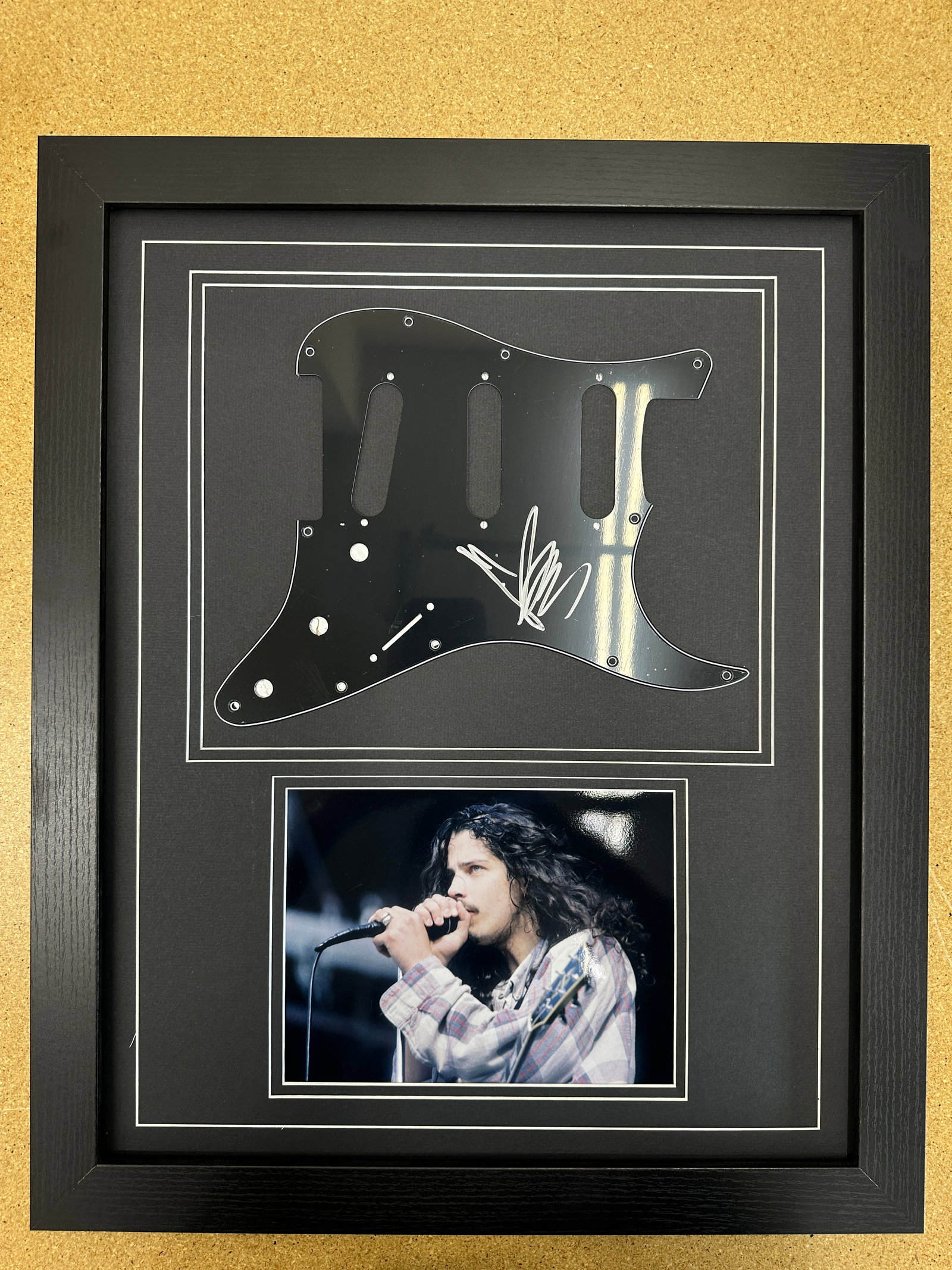Chris Cornell  signed pick guard framed display (1 of 1)