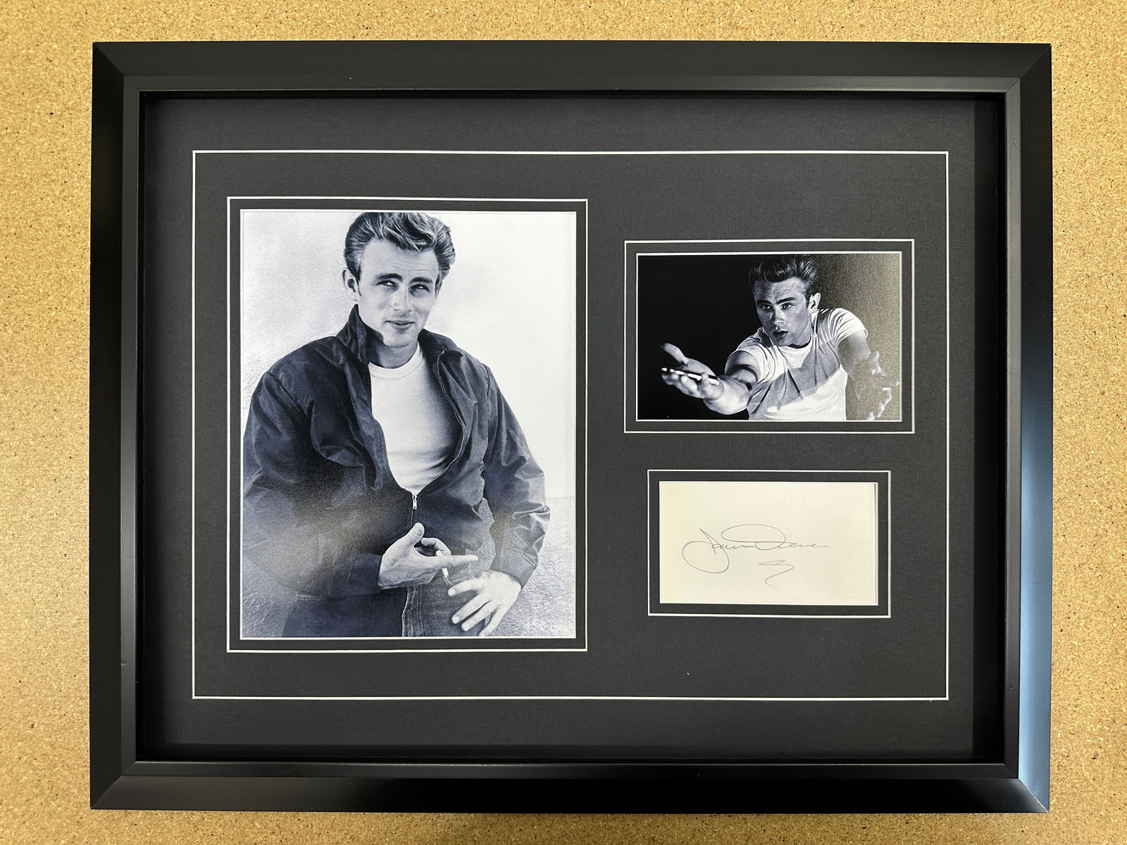 James Dean cut autograph in custom matting with frame (1 of 1)
