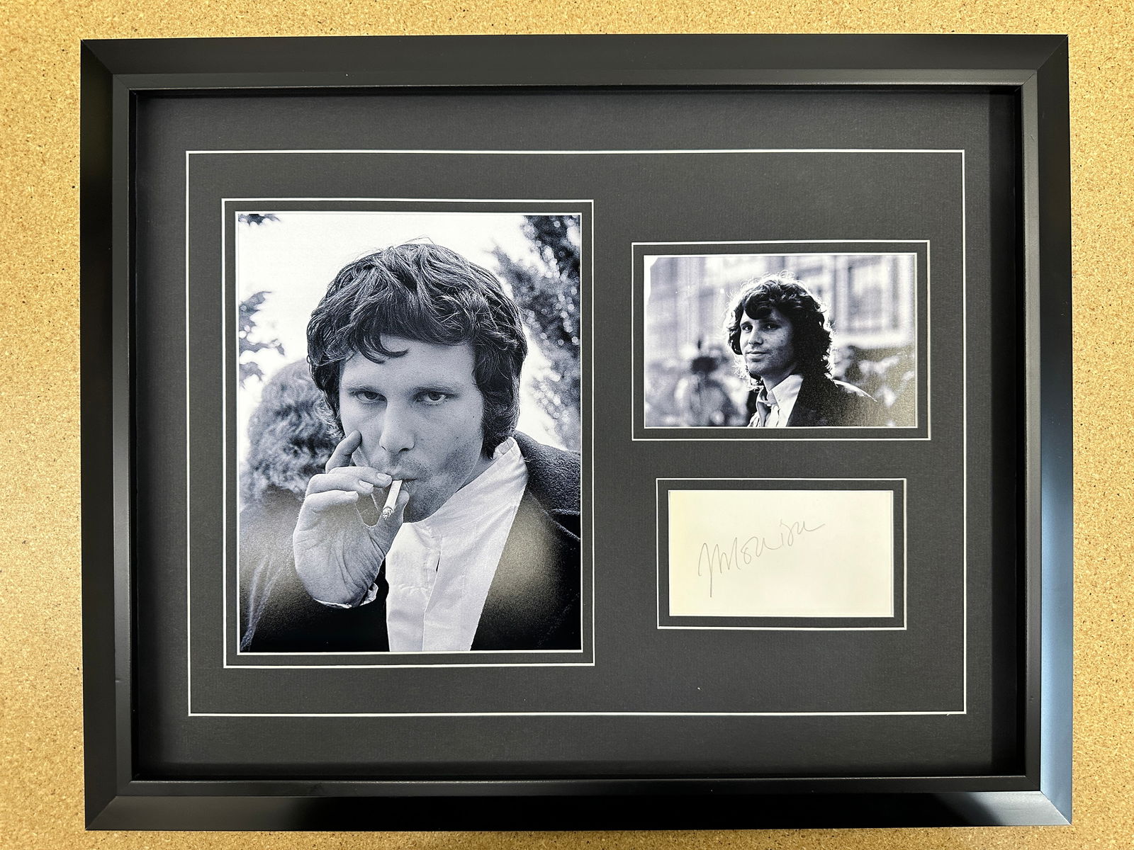 Jim Morrison cut autograph in custom matting with frame (1 of 1)