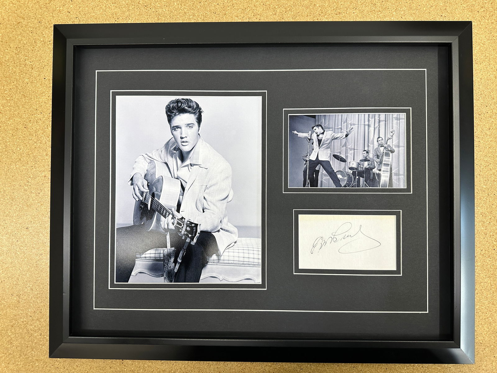 Elvis Presley cut autograph in custom matting with frame (1 of 1)