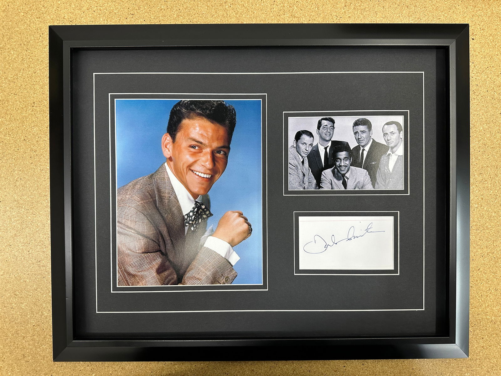 Frank Sinatra cut autograph in custom matting with frame (1 of 1)