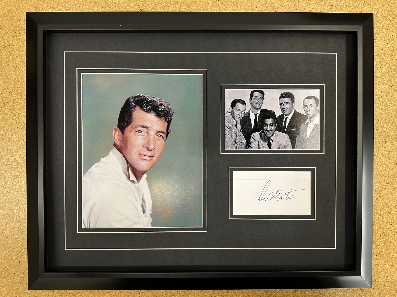 Dean Martin cut autograph in custom matting with frame (1 of 1)