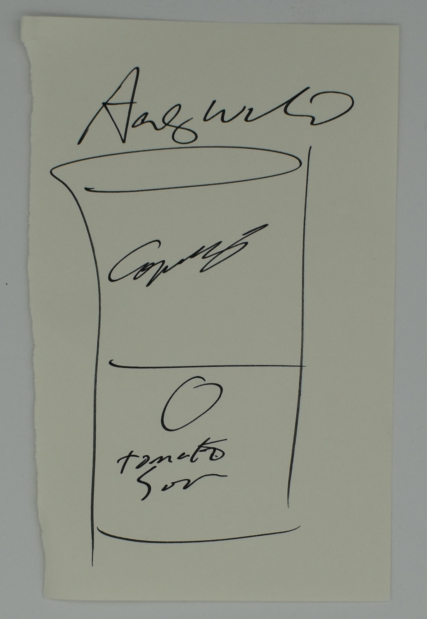 Andy Warhol autographed sketch (1 of 1)