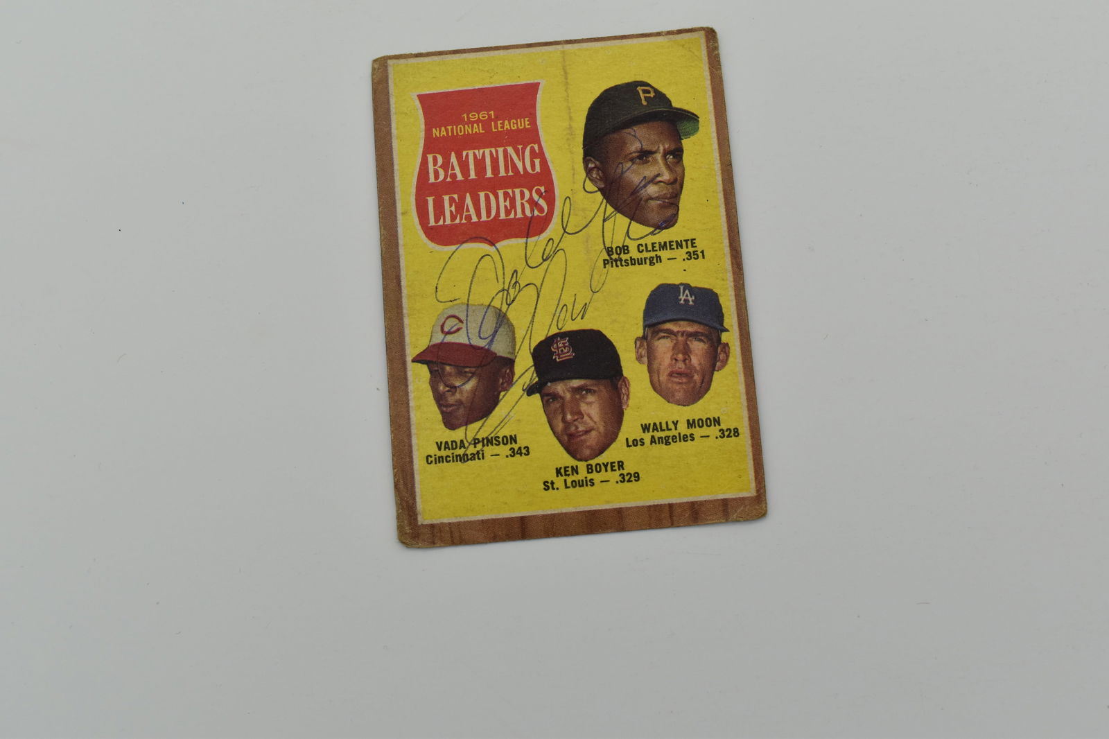 Roberto Clemente autographed baseball card (1 of 2)
