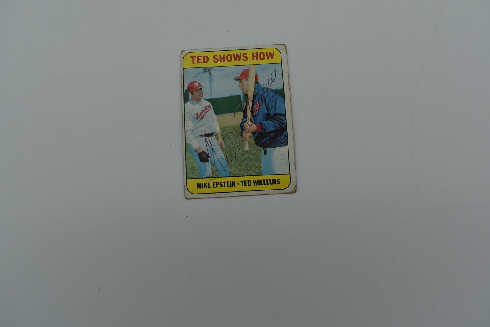 Ted Williams autographed baseball card (1 of 2)