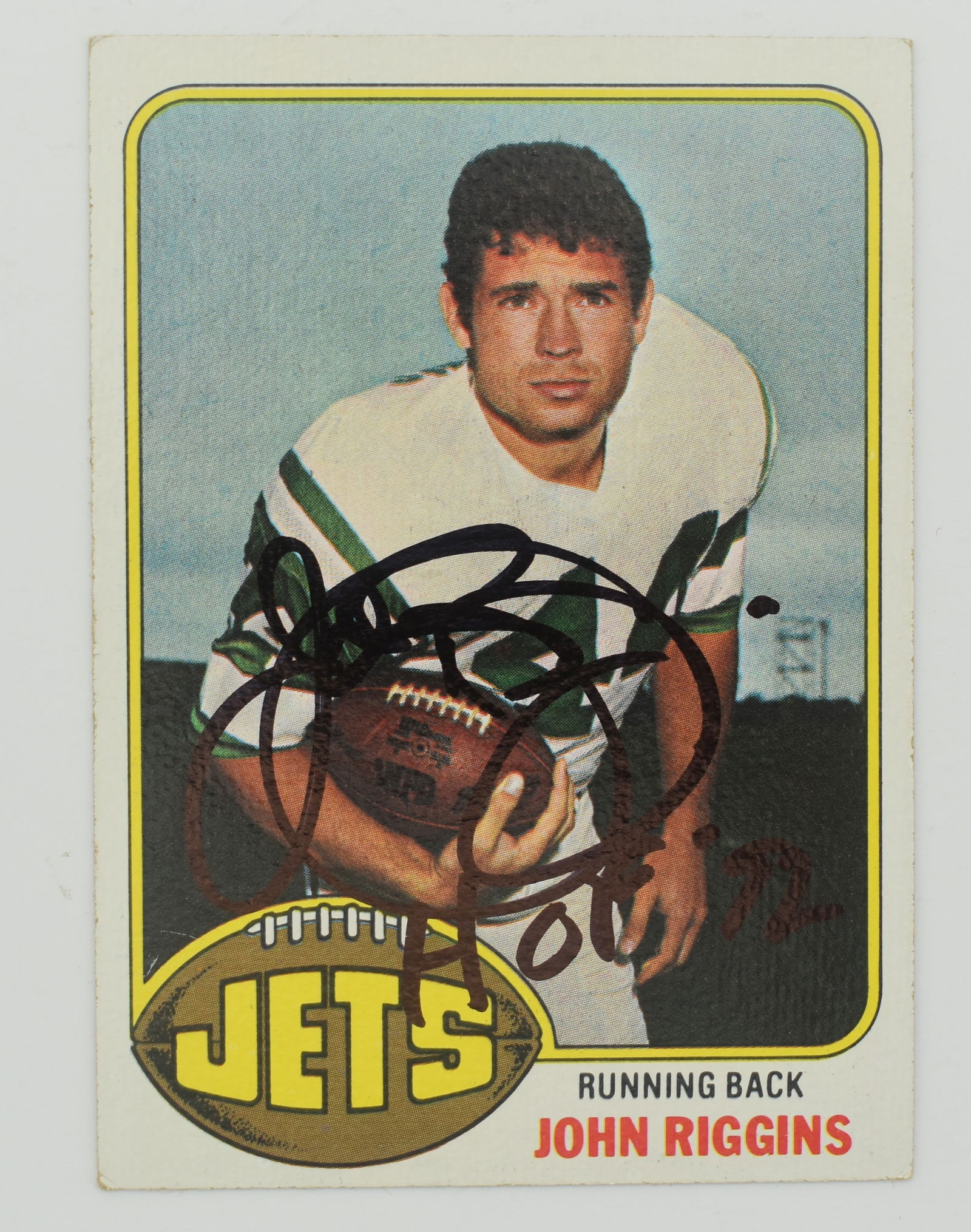 John Riggins signed 1975 Topps football card (1 of 1)
