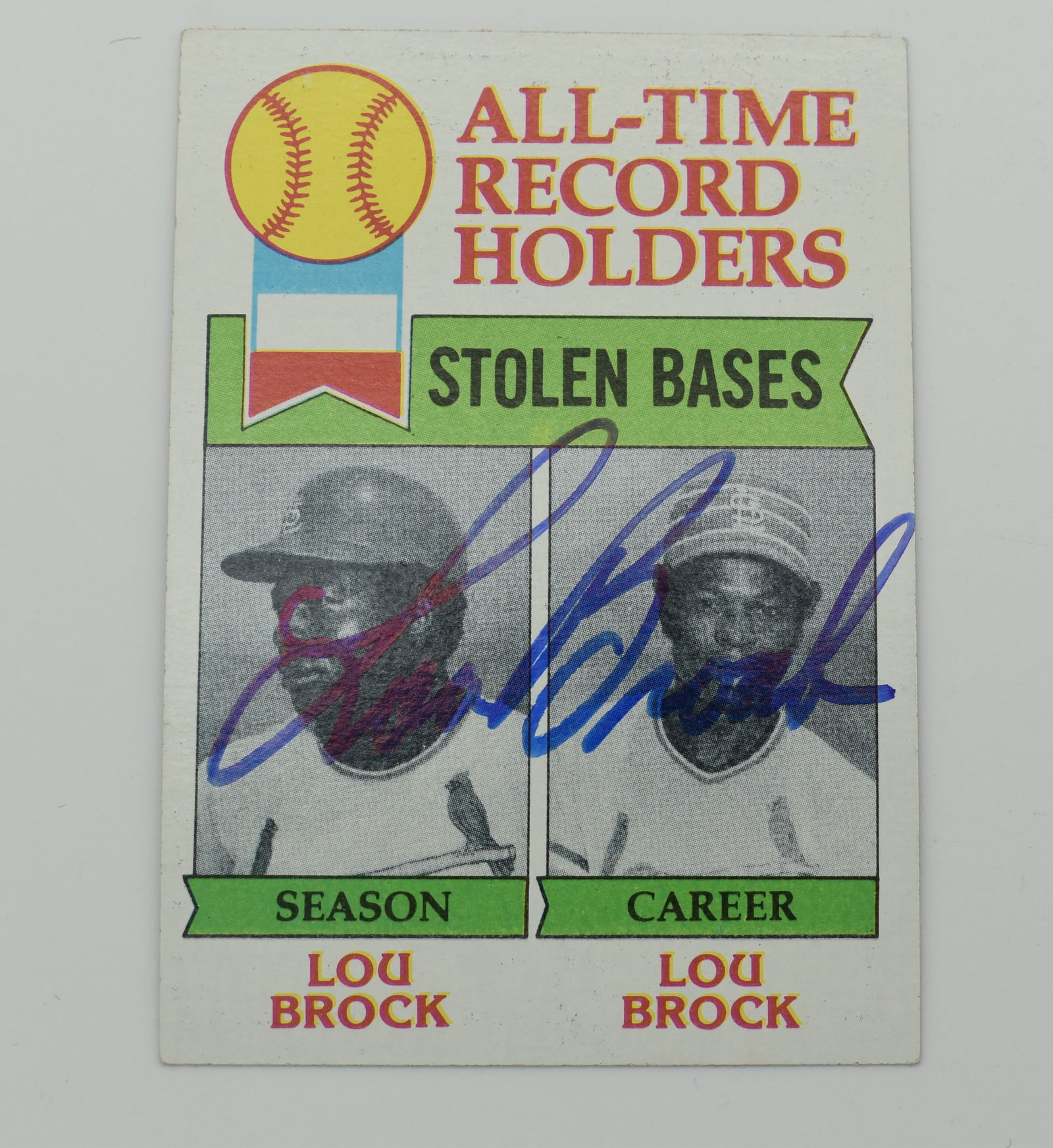 Lou Brock signed 1979 topps card (1 of 1)